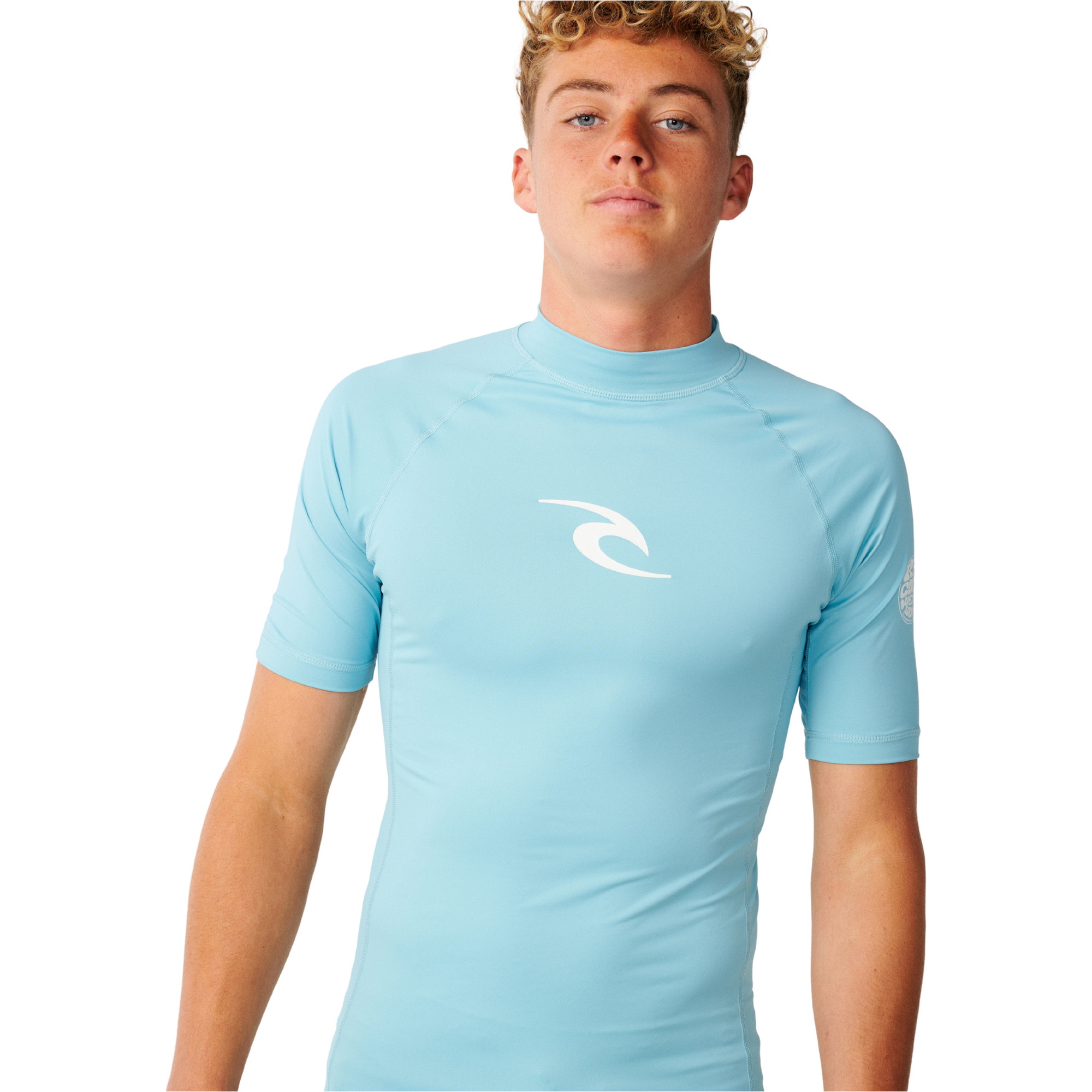 2026 Rip Curl Mens Waves UPF Perf Short Sleeve Rash Vest 198MRV - Wave Pool